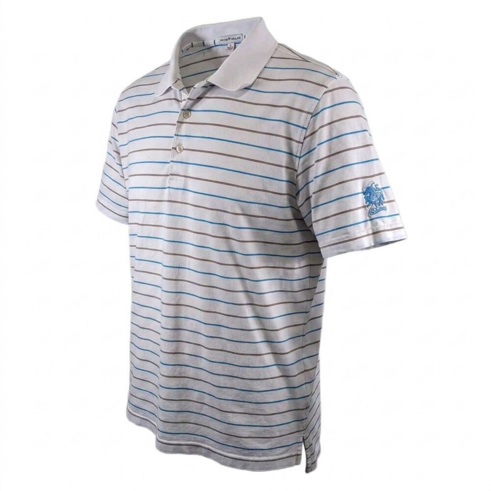 Peter Millar Men XL Soft Summer Comfort Striped Performance Lochinvar Golf Polo